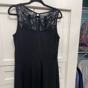 Papillon Blanc embellished black dress